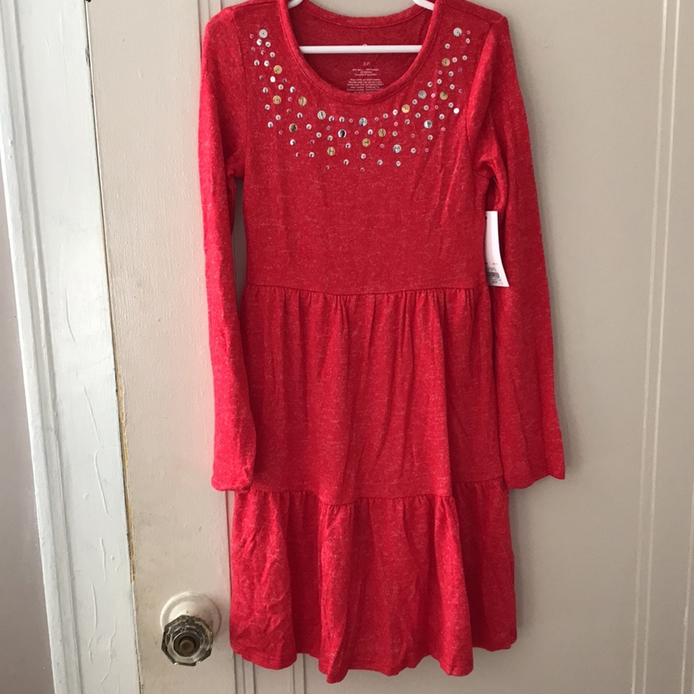Girl dress in red color perfect for Christmas - Picture 2 of 5